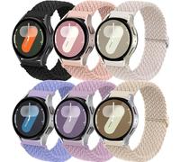 6PCS Bracelet pour Samsung Galaxy Watch 6/4/5 40mm 44mm/Active 2/Watch 5 Pro 45mm/Watch 3 41mm, 20mm Bracelets de Nylon pour Garmin Vivoactive 3/4s/Forerunner 245/Venu Sq 2/2 Plus/Amazfit Gts 2/4 Mini