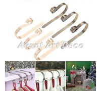 (6pcs,Bronze)2/4/6 Christmas Stocking Socking Holder Fireplace Clips Hanger Hooks Home Tools
