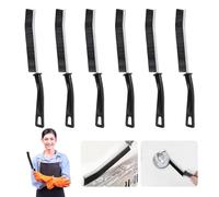 6PCS Brosse de Nettoyage de Fissures, Hard Bristle Brush Fissures pour Fenêtres, Brosse à Poils durs Brosse de Nettoyage de Coins de Salle de Bain, de Carrelage et de Cuisine