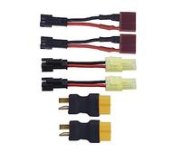 6PCS Câble de Conversion T Plug vers XT60 Plug, SM-2P Plug vers Mini Small Tamiya Plug, SM-2P Plug vers T Plug pour RC Voiture Bateau Adaptateur de Batterie pour Jouets électriques