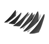 6pcs Canard d'aileron de Pare-Chocs de Voiture, Pare-Chocs Canard en Fibre de Carbone Texture Voiture Pare-Chocs Aileron Canard Séparateur Diffuseur Valence Spoiler Lèvre Pare-Chocs Diffuseur