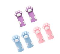 6PCS Capuchons de crayons en silicone pour chats dessinés - Capuchons de crayons en silicone résistants à la mastication pour enfant étudiant