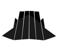6Pcs Car Polished Pillar Posts Door Window Trim Cover Moulding