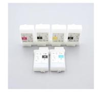 6pcs Cartouche Rechargeable PFI-102 Compatible avec Canon IPF650 | Impression Grand Format, Design Rechargeable, Puce Permanente, Sortie Stable, Fourniture Traceur(With Chip)