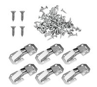 6pcs Charnière Porte Placard 90° avec Vis, Sans Perforation Charnière Meuble Invisible, Plein Recouvrante CHarnière Porte Cuisine, Hinges à Fermeture Automatique pour Armoire