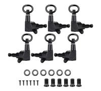 6pcs chevilles de guitare, tuning pegs verrouillable têtes de machine accessoire pour guitare électrique (Noir 3L3R)