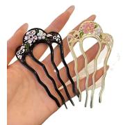 6pcs chinesische Haarstäbchen Vintage Haar Essstäbchen Tassel Haarstifte Hanfu Haar Zubehör für Frau Mädchen Haardekoration (T)