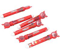 6pcs Christmas Ballpoint Pen 10 Colors Innovative Christmas Press Ballpoint Pen for Teacher Students Children Gift Christmas Snowman