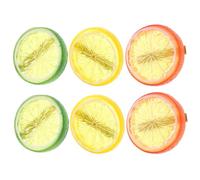 6pcs Clip Clip 3 Color 2 Couptes de cheveux mignons et sucrés pour femmes et filles avec un solide Accessoires de tranche citron pour usure Dail, photos..