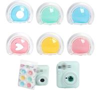 6Pcs Close Up Couleur Lens Filtre Set Pour Fujifilm Instax Mini 12, Filtres Objectif Pour Appareil Photo Instantané, Filtre Couleur De Caméra,Bleu Rouge Vert Orange,Avec Motif C?urs Circulai[Z2212]