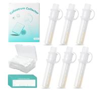 6pcs Collecteur de Colostrum, Kit de Collecte de Colostrum, 6ml, Réutilisable Colostrum Collector En Silicone Étanche