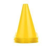 6PCS Cônes de Formation de Football Marqueurs de Football de Couleur vive Durable Accessoires de Formation de Football en Plastique pour la Pratique du Football des Exercices de (Gelb)