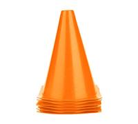 6PCS Cônes de Formation de Football Marqueurs de Football de Couleur vive Durable Accessoires de Formation de Football en Plastique pour la Pratique du Football des Exercices de (Orange)
