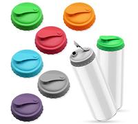 6Pcs Couvercles de canettes de soda, réutilisables Couvercle boîte de conserve en silicone Protecteur de boîte conserve pour soda, bière jus de fruits pour canettes standard 2.1 pouces Top