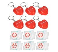 6pcs CPR Face Shield avec Valve Unidirectionnelle, Porte-clés de Couverture Faciale de Poche Hygiénique Portable, écran Facial de Poche de Réanimation Cardiopulmonaire