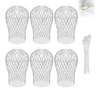 6Pcs Crapaudine Gouttière Aluminium, Grille Filtre Gouttières Anti Feuilles Maille métal Extensible, Crapaudines Filtres Tamis Protections Toit pour Maison, Égout, Fossé, Contre Les Feuille Toiture