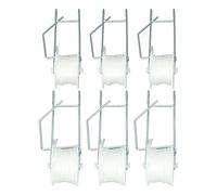 6PCS Crochets de Support de Tomate, Kit de Treillage de Serre Ensemble de Clips de Support de Rouleau de Plante avec Ficelle de 15 M / 49,2 Pieds pour Tomate, Cerise, Concombre,