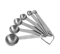 6PCS Cuillères à mesurer doseurs en acier inoxydable set Cuillères doseuses outil cuisine ingrédients 0.62-15ml