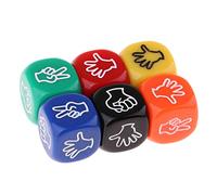 6Pcs Dés Jeu de Devinettes Différentes Couleurs Dés à 6 Faces pour Jeux, Taille de Dés 20 mm