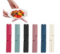 6Pcs Dessous de Plat Pliable en Forme de Croix,Dessous de Plat en Silicone 20cm Long,Antidérapant Coussin d'Isolation Thermique pour Casseroles,Poêles,Bols, Tasses,Pot, Assiettes,Plats