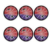 6pcs Dessous Verre en Silicone Form Toile d'Araignée pour Boissons, Dessous Verre en Forme d'Araignée Décoration Cuisine pour Halloween Dessous de Verre pour Tasses à Café et à Bière