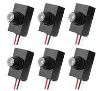 6pcs Détecteur Crepusculaire pour Éclairage Extérieur, 100-277V Résistant Intempéries Interrupteur Photoélectrique Capteur Lumière Photocellule pour Plupart Luminaires Extérieurs Ampoules