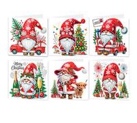 6pcs Diamond Art Christmas Cartes DIY Santa Claus Diamond Art Kit For Adults Kids Boîte de Noël Carte de voeux | Cartes vœux
