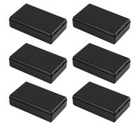 6pcs Dimensions 58x35x15mm Boîtiers de Distribution Électrique en ABS Noir Boîtier de Projet Compact per Composants Électroniques, Sécurisé per Projets, Alimentations, Amplificateurs
