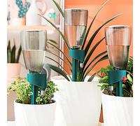 6pcs Dispositif d'insertion d'auto-eau d'auto-arrosage, avec des bouteilles de 6pcs 500 ml Kits d'irrigation à goutte automatique avec une soupape de commande à libération lente pour les plantes vert