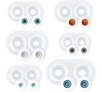 6pcs Doll Eyes Silicone Mold, Dome Shape Eyeball Resin Mold, Clear Silicone Mold For Diy Crafts