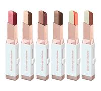 6pcs Double Colors Eyeshadow Stick, Gradient Shimmer Dual Color Eye Shadow Eye Makeup, Waterproof, Long Lasting Matte Eyeshadow (1set)
