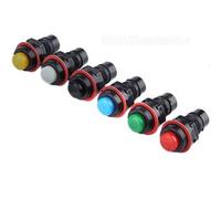 6Pcs DS-211 2Pin Color mixing Push Button Switch 10mm Self Locking Miniature 1A 125V 3A 250V