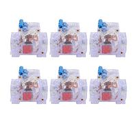 6PCS DZ47 63 2P 6 63A Protection du circuit d'air de disjoncteur MCB transparent transparent pour distribution secondaire