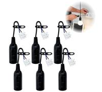 6PCS E14 Douille, Pour Installation Plafond Et Suspension, D-ouille Ampoule E14 À Visser Pour Éclairage Intérieur, D-ouille De Chantier Pour Connexion Électrique Et Usage Décoratif