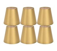 6pcs E14 Petit ombre, tissu à lampe pour chambre à coucher (Golden Px153)