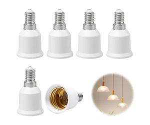 6PCS E14 vers E27 Adaptateur, Pour Éclairage Intérieur, Adaptateur E14 Vers E27 Pour Douille Ampoule Plafond Et Douille Pour Lampe, D-ouille Lampe Compatible Ampoule E-27