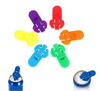 6pcs Easy Tab Opener and Drink Protector, Manual Easy Can Opener, Colorful Drink Can Protector Cap, for Pop, Beer,Drink Ring Pull Cans Plastic Manual Lifters Tin Clips Aid for Picnic Party BBQ Camping