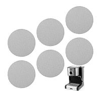 6Pcs écrans de rondelle à expresso, réutilisables épaisseur 1,7mm 100 μm plaque de mailles de filtre pour porte-filtre à café, panier filtre pour porte-filtre à expresso (53,5 mm)