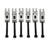 6Pcs Electric Guitar Bridge Saddle, Double Locking Tremolo Metal Roller Screw Saddle Replacement, Premium Metal Bridge Saddles with Double Locking System, for Various Guitar Styles (Argent)