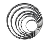 6pcs Ensemble de Emporte-Pièces Ronds, Emporte-Pièces Ronds en Acier Inoxydable pour Biscuits Beignets Grands et Petits pour la Cuisson Biscuits et Gâteaux (6 Tailles)