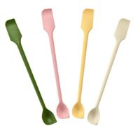 6PCS Ensemble Mini Spatules en Silicone pour Petits Récipients, Grattoir Précis pour Pots et Flacons, Mini Spatule Cuisine Souple pour Confiture, Crèmes, Sauces et Usage Quotidien