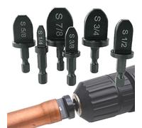 6PCS Extenseur De Tuyau Cuivre, Outils De Sertissage, Ensemble Forets Tige Hexagonale, Poignée Ronde Tuyau D'extension, Embouts Torchage Tuyau Cuivre, Kit Réparation Mèches D'extension Tube Portable