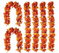 6pcs Fall Feuilles Garland, 5, 7 Pieds Artificiel Maple Leaf Garland Sanging Vines pour Thanksgiving Home Wedding Party