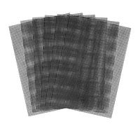 6pcs Feuilles de Toile en Maille Plastique, 30 x 20 cm écran en Maille Plastique 6CT pour la Fabrication de Broderies Maille de Toile au Point de Croix pour Projets de Crochet DIY (Noir)