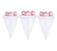 6Pcs Floating Hair Filtering Mesh Removal Washing Machine Filter Bag Reusable Net Pouch Lint Catcher for Laundry Pour Machine(Pink)