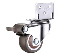 6pcs Furniture Casters Wheels Soft Swivel Caster Quite Roller Wheels for Trolley Crib Bed Wheels Household Accessory(1.5 Inch)