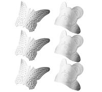 6pcs / gardiens de doigts pour couper les aliments, joli papillon et ours en acier inoxydable, maître de doigt, outil coupe à hache-coquette multifonctionnel pour la cuisine à domicile
