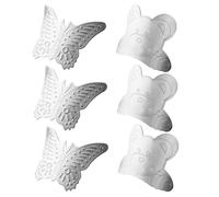 6pcs / gardiens de doigts pour couper les aliments, joli papillon et ours en acier inoxydable, maître de doigt, outil coupe à hache-coquette multifonctionnel pour la cuisine à domicile