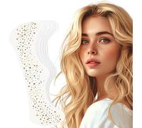 6pcs Glitter Face Tattoos Gold Glitter Tattoos Diy Makeup Patches Festival Freckles Temporary Tattoos For Women