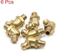 6pcs Graisseur M6x1 Coudé 45 Degrés Graisseur Laiton Raccord pour Auto Moto